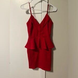 Steps NY Red Peplum Dress